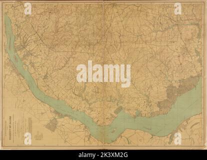 New Jersey, Double page No. 10 carte du Bas Delaware Cartographie. Atlas, cartes. 1884 - 1889. Lionel Pincus et Princess Firyal Map Division. New Jersey, Géologie , New Jersey Banque D'Images