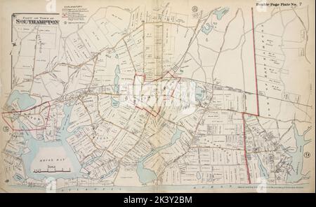 Partie de la ville de Southampton Cartographie. Atlas, cartes. 1915 - 1917. Lionel Pincus et Princess Firyal Map Division. Comté de Suffolk (New York) Banque D'Images