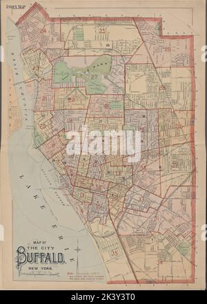 Index Cartographie. Atlas, cartes. 1891. Lionel Pincus et Princess Firyal Map Division. Immobilier , New York (État) , zBuffalo Banque D'Images