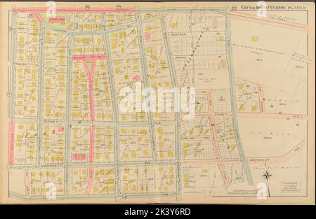 Mount Vernon, Double page plaque no 8 carte délimitée par Lincoln Ave., Elm Ave., Cottage Ave. Cartographie. Atlas, cartes. 1908. Lionel Pincus et Princess Firyal Map Division. Immobilier , New York (État) , Mount Vernon, Mount Vernon (Westchester County, N.Y.), immobilier , New York (État) , Pelham, Pelham (N.Y.) Banque D'Images