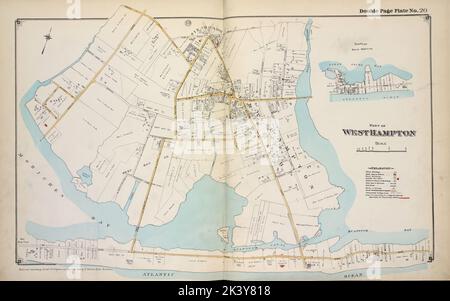Partie de West Hampton Cartographie. Atlas, cartes. 1915 - 1917. Lionel Pincus et Princess Firyal Map Division. Comté de Suffolk (New York) Banque D'Images