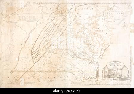 Une carte de la partie la plus habitée de la Virginie : contenant toute la province du Maryland avec une partie de Pensilvania, New Jersey et Caroline du Nord Cartographie. Cartes. 1794-05-12. Lionel Pincus et Princess Firyal Map Division. Middle Atlantic States , cartes , travaux tôt à 1800, Maryland , cartes , travaux tôt à 1800, Virginie , cartes , travaux tôt à 1800 Banque D'Images