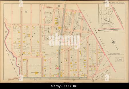 Mount Vernon, Double page plaque no 26 carte délimitée par 7th St., avenue Winyah, 4th St., avenue River Cartographie. Atlas, cartes. 1908. Lionel Pincus et Princess Firyal Map Division. Immobilier , New York (État) , Mount Vernon, Mount Vernon (Westchester County, N.Y.), immobilier , New York (État) , Pelham, Pelham (N.Y.) Banque D'Images