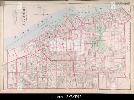 Plaque d'index n° 1 Cartographie. Atlas, cartes. 1915. Lionel Pincus et Princess Firyal Map Division. Région métropolitaine de Buffalo (New York) , VMaps. Banque D'Images