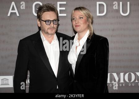 Benoit Magimel et son épouse Margot Pelletier assistent à la première Simone, le Voyage du Siecle, à l'UNESCO sur 28 septembre 2022, à Paris, en France. Photo de David Niviere/ABACAPRESS.COM Banque D'Images