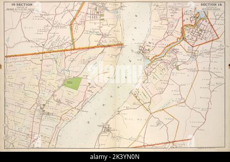 Partie du comté d'Orange et d'Ulster. ; Partie du comté de Dutchess. Cartographie. Atlas, cartes. 1891. Lionel Pincus et Princess Firyal Map Division. Hudson River Valley (N.Y. et N.J.), New York (État) Banque D'Images