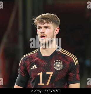 27 septembre 2022 ; Bramall Lane, Sheffield, Yourkshire, Angleterre. International U-21 football amical, Angleterre contre Allemagne: L'Allemagne Jan Thielmann Banque D'Images