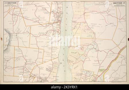 Partie du comté d'Ulster. ; Partie du comté de Dutchess. Cartographie. Atlas, cartes. 1891. Lionel Pincus et Princess Firyal Map Division. Hudson River Valley (N.Y. et N.J.), New York (État) Banque D'Images