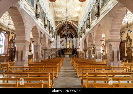 Innenraum des Villinger Münster Münster Unserer Lieben Frau, Villingen-Schwenningen, Schwarzwald, Bade-Wurtemberg, Deutschland | The Villinger mi Banque D'Images