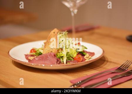 Salade prosciutto. Banque D'Images