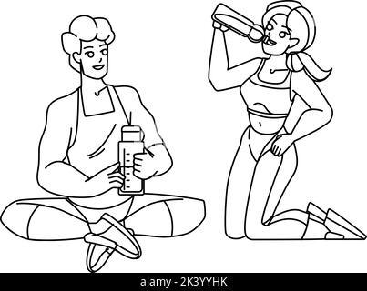 couple vecteur de gym Illustration de Vecteur