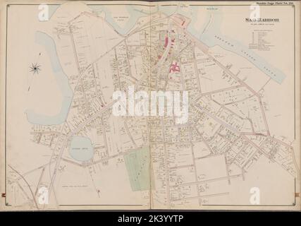 Comté de Suffolk, V. 1, plaque no 26 à double page carte délimitée par Bay St., Hempstead St., Harrison, Brick Kill Rd. Cartographie. Atlas, cartes. 1902 - 1909. Lionel Pincus et Princess Firyal Map Division. Comté de Suffolk (New York) Banque D'Images