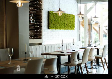 Intérieur élégant du restaurant. Banque D'Images