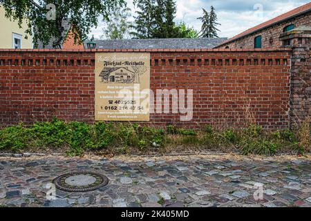 Bâtiment historique de Wall of Brick stables construit de 1893 à 1894 par Carl Sott, Lübars, Reinickendorf, Berlin Banque D'Images