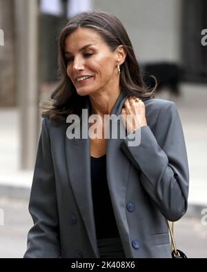 Madrid, Espagne. 29th septembre 2022. La Reine Letizia espagnole lors d'une réunion avec la Fondation Español Urgente (FundeauRae) à Madrid le jeudi 29 septembre 2022. Credit: CORMON PRESSE/Alamy Live News Banque D'Images