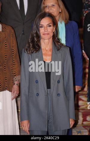 Madrid, Espagne. 29th septembre 2022. La Reine Letizia espagnole lors d'une réunion avec la Fondation Español Urgente (FundeauRae) à Madrid le jeudi 29 septembre 2022. Credit: CORMON PRESSE/Alamy Live News Banque D'Images