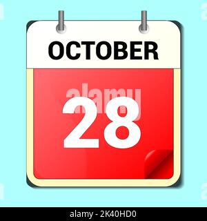 jour du calendrier, format d'image vectorielle, octobre Illustration de Vecteur
