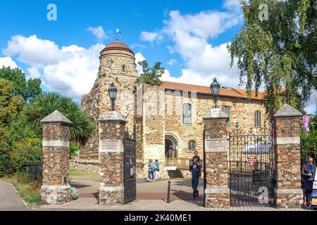 Porte d'entrée du château de Colchester datant du 11th siècle, Upper Castle Park, Colchester, Essex, Angleterre, Royaume-Uni Banque D'Images