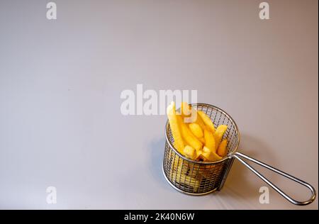 Images de foodie sur fond gris Banque D'Images
