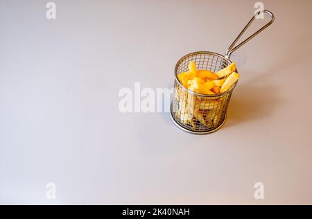 Images de foodie sur fond gris Banque D'Images
