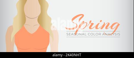 Seasonal Color Analysis Spring Banner Illustration Illustration de Vecteur