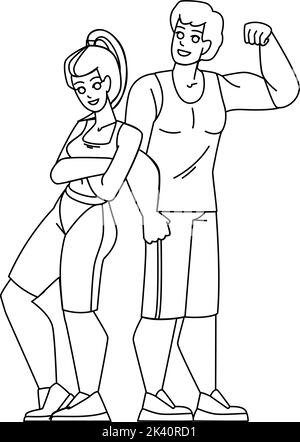 couple vecteur de forme physique Illustration de Vecteur