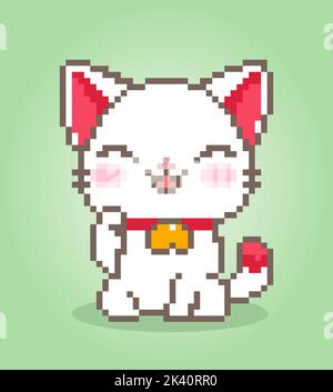 Catégorie de pixels 8 bits. Animaux pour les ressources de jeu dans l'illustration vectorielle. Illustration de Vecteur