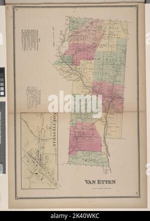 Erin Subscriber's Business Directory; Van Ettenville Township; Van Ettenville Village Cartographie. Atlas, cartes. 1869. Lionel Pincus et Princess Firyal Map Division. Chemung County (N.Y.), immobilier , New York (État) , Chemung County, Business Enterprises , New York (État) , Chemung County Banque D'Images