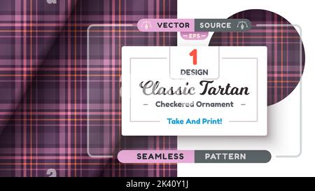 Motif Halloween Tartan sans couture, texture joyeux noël, tissu écossais à carreaux Illustration de Vecteur