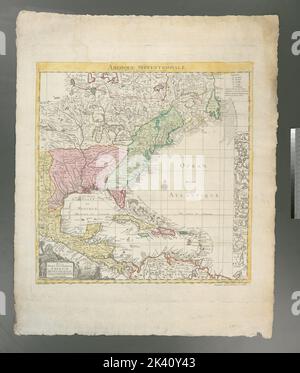 Amerique septentrionale : suivent la carte de Pople faiteà Londres en 20 feuilles Price, Charles, 1679?-1733. Cartographie. Cartes. 1782. Lionel Pincus et Princess Firyal Map Division. Amérique du Nord, Amérique du Nord , cartes , début de travaux à 1800 Banque D'Images