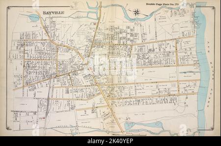 Sayville Cartographie. Atlas, cartes. 1915 - 1917. Lionel Pincus et Princess Firyal Map Division. Comté de Suffolk (New York) Banque D'Images