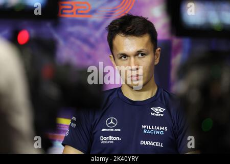 Singapour, Singapour. 29th septembre 2022. Alexander Albon (THA) Williams Racing à la conférence de presse de la FIA. 29.09.2022. Championnat du monde Formula 1, Rd 17, Grand Prix de Singapour, circuit de Marina Bay Street, Singapour, jour de préparation. Le crédit photo devrait se lire: XPB/Alamy Live News. Banque D'Images