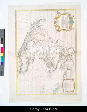 Amerique septentrionale : division en ses principaux partis, ou distinguée les vns des autres les états suivants qu'ils appart presentemet aux François, Castillans, Anglois, Suedois, Danois, Hollandois CartoGraphic. Cartes. 1719. Lionel Pincus et Princess Firyal Map Division. Amérique du Nord, Amérique du Nord , cartes , début de travaux à 1800 Banque D'Images