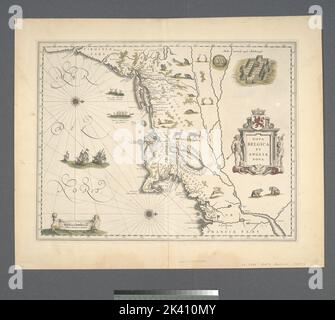 Nova Belgica et Anglia Nova. Cartographie. Cartes. 1635. Lionel Pincus et Princess Firyal Map Division. Nouvelle Angleterre , cartes , premiers travaux à 1800, Etats du Nord-est , cartes , premiers travaux à 1800 Banque D'Images