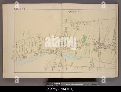 Amityville. Village Cartographie. Atlas, cartes. 1888. Lionel Pincus et Princess Firyal Map Division. Atlases , New York (État) , Suffolk Comté Banque D'Images