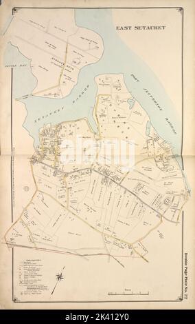 Cartographie East Setauket. Atlas, cartes. 1915 - 1917. Lionel Pincus et Princess Firyal Map Division. Comté de Suffolk (New York) Banque D'Images