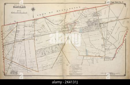 Partie de la ville Babylone Cartographie. Atlas, cartes. 1915 - 1917. Lionel Pincus et Princess Firyal Map Division. Comté de Suffolk (New York) Banque D'Images