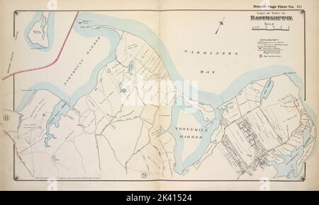 Partie de la ville d'Eastampton Cartographie. Atlas, cartes. 1915 - 1917. Lionel Pincus et Princess Firyal Map Division. Comté de Suffolk (New York) Banque D'Images