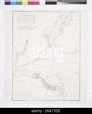 Une carte du port de New York : avec les banques, les sondages et les marques de voile des relevés et observations les plus précis. Cartographie. Cartes. 1784 - 1794. Lionel Pincus et Princess Firyal Map Division. New York (N.Y.), New Jersey, New York Harbour (N.Y. et N.J.) , Cartes , travaux préliminaires à 1800, ports , région de New York, cartes nautiques , Port de New York (N.Y. et N.J.), cartes nautiques , région de New York Banque D'Images