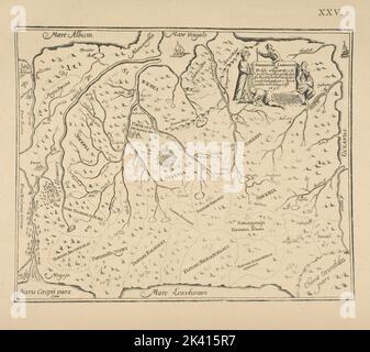 Karty Sibiri P.I. de Kopiia Godunova, izdannaia G.A. Shleissingom, 1690g. 25, 26 Une réplique d'une carte de Sibérie par P.I. Godounov, publié par G.A. Shleissing, 1690. P. 25, 26 Cartographie. Cartes. 1899. Division de la recherche générale. Cartographie , Russie , Histoire, Russie Banque D'Images