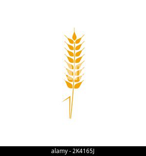 Logo des couronnes de blé. Icône d'oreille de blé. Symbole de l'agriculture vectorielle. Illustration de Vecteur