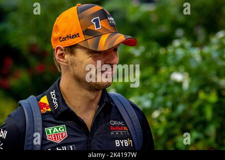Marina Bay, Singapour. 28th septembre 2022. Max Verstappen, des pays-Bas, est en compétition pour Red Bull Racing. L'accumulation, ronde 17 du championnat de Formule 1 2022. Crédit : Michael Potts/Alay Live News Banque D'Images