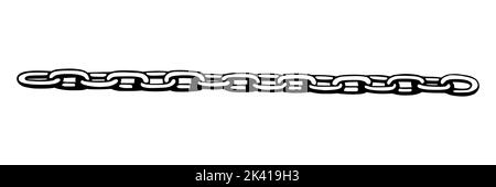 En tant que symbole d'unité et de coopération. Esquisse de chaînes métalliques. Illustration vectorielle isolée sur fond blanc Illustration de Vecteur