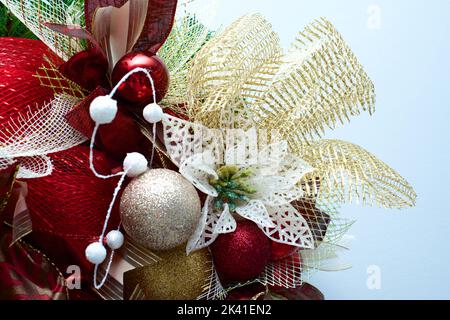 Décoration de couronne de noël faite à la main Banque D'Images