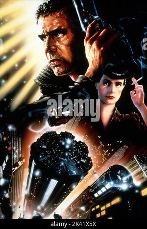 Chemin de lame 1982. Affiche de film Blade Runner. Banque D'Images