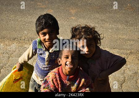 Photo des enfants de la rue indienne Banque D'Images