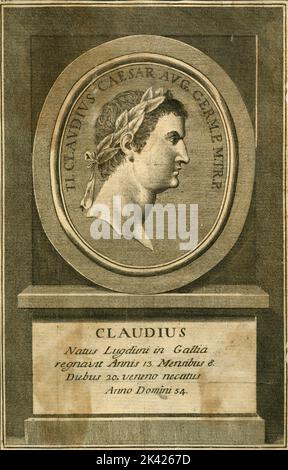 Portrait de l'empereur romain Claudius, 1700 ca. Banque D'Images