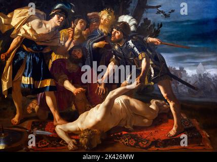 Achille devant le cadavre de Patroclus par Dirck van Baburen (1595-1624), huile sur toile, 1624 Banque D'Images