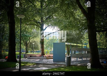 2022-09-29 13:26:49 AMSTERDAM - l'arbre que tout a vu dans le Bijlmer et la catastrophe de vol survécu. Sur 4 octobre, trente ans se seront écoulés depuis la catastrophe de Bijlmer. Dans la catastrophe aérienne, un avion cargo de la compagnie aérienne El Al s'est écrasé sur deux appartements dans le Bijlmer d'Amsterdam. 43 personnes ont été tuées, dont l'équipage du Boeing 747. ANP PHIL NIJHUIS pays-bas - belgique Banque D'Images