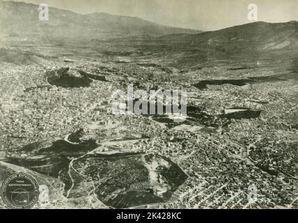 Vue aérienne d'Athènes, Grèce, 1930s Banque D'Images